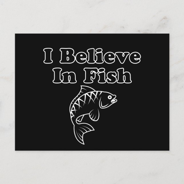 Ich glaube an die Postkarte für Fische (Vorderseite)