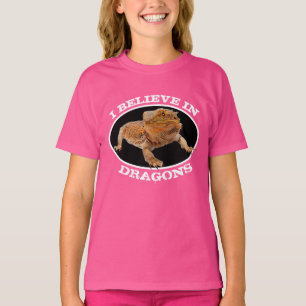 "Ich glaube an Drachen" mit Bartdrache T-Shirt