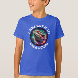 "Ich glaube an Drachen" mit Bartdrache T-Shirt