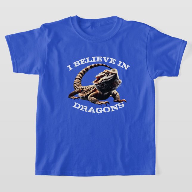 "Ich glaube an Drachen" mit Bartdrache T-Shirt (Ablage )