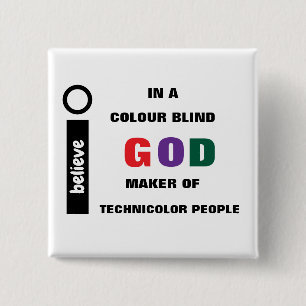 Ich glaube an einen Blinden Knopf am Gott-Quadrat Button