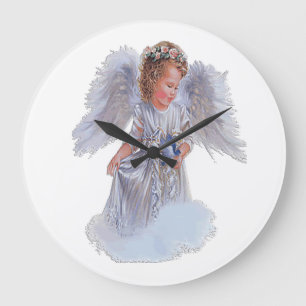 Ich glaube an Engel Große Wanduhr