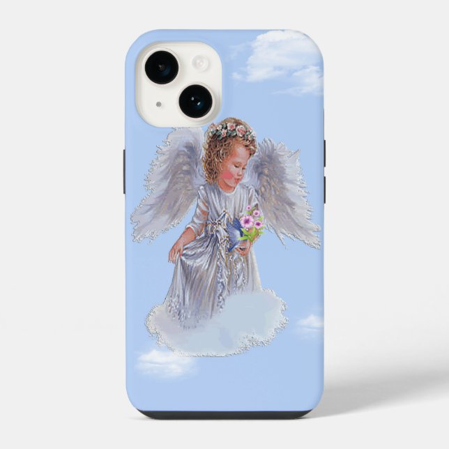 Ich glaube an Engel iPhone 14 Hülle (Rückseite)