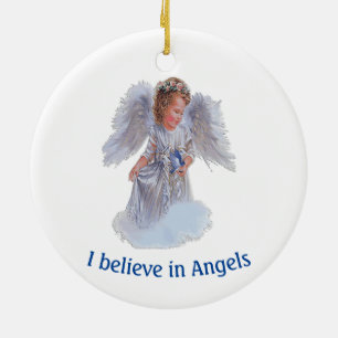 Ich glaube an Engel Keramik Ornament