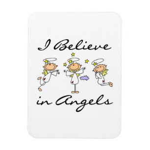 Ich glaube an Engel T - Shirt und Geschenke Magnet