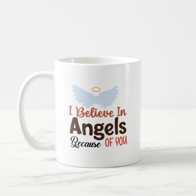 Ich glaube an Engel wegen dir Kaffeetasse (Links)