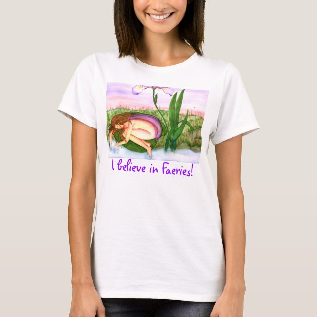 "Ich glaube an Feen!" Der grundlegende T - Shirt (Vorderseite)