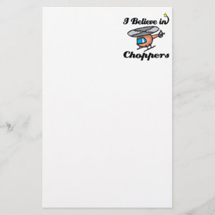 ich glaube an Hubschrauber Briefpapier