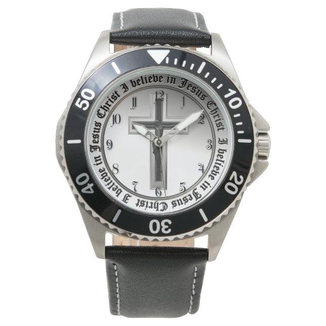 Ich glaube an Jesus Christus Armbanduhr (Vorderseite)