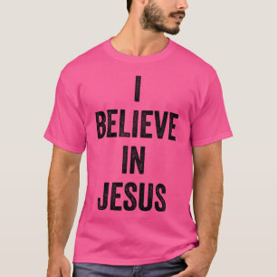 Ich glaube an Jesus Shirt für Christen in Schwarz