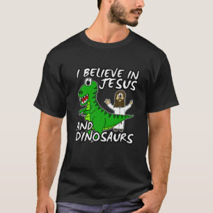 Ich glaube an Jesus und Dinosaurier Trex Christlic T-Shirt