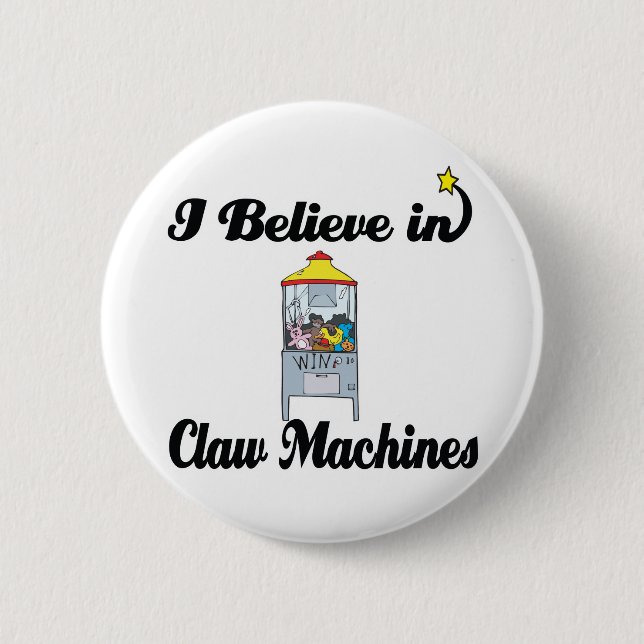 ich glaube an Klauenmaschinen Button (Vorderseite)