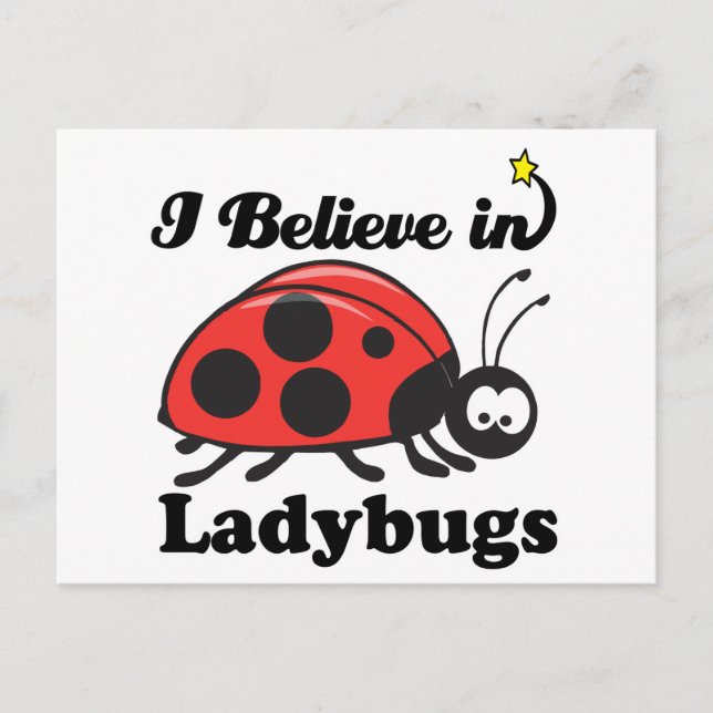 Ich glaube an Ladybugs Postkarte (Vorderseite)