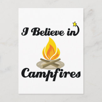 Ich glaube an Lagerfeuer Postkarte