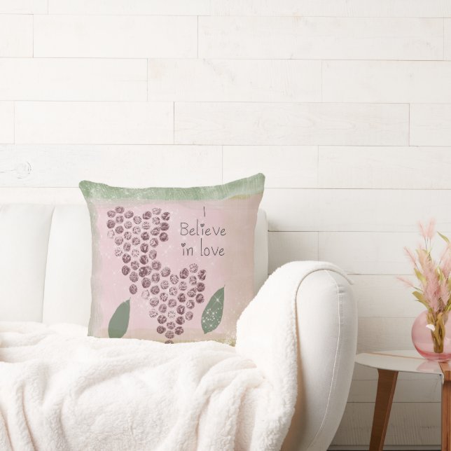 Ich glaube an Liebe Herz Kissen (Liege)