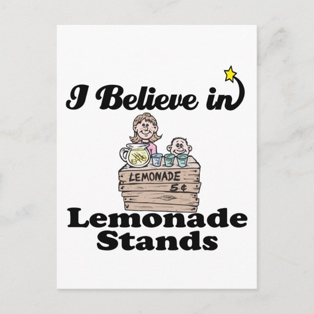 Ich glaube an Limonadenstände Postkarte (Vorderseite)
