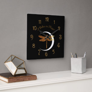 Ich glaube an Magie! Quadratische Wanduhr