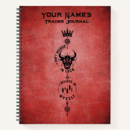 Ich glaube an mich selbst Crimson Red Trader Symbo Notizbuch