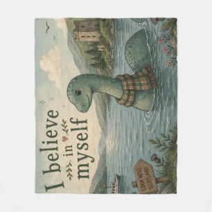 Ich glaube an mich selbst wunderliche Loch Ness Mo Fleecedecke