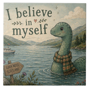 Ich glaube an mich selbst wunderliche Loch Ness Mo Fliese
