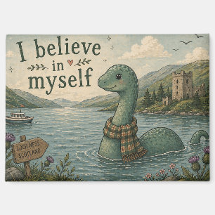 Ich glaube an mich selbst wunderliche Loch Ness Mo Magnet