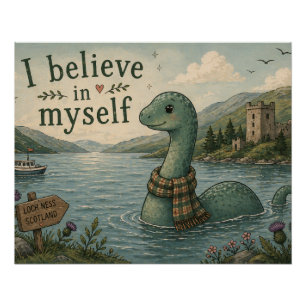 Ich glaube an mich selbst wunderliche Loch Ness Mo Poster