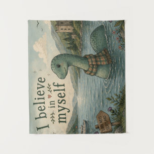 Ich glaube an mich selbst wunderliche Loch-Ness-Mo Wandteppich