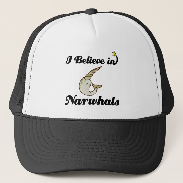Ich glaube an Narwale Truckerkappe (Vorderseite)