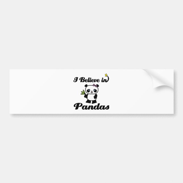 Ich glaube an Pandas Autoaufkleber (Vorne)