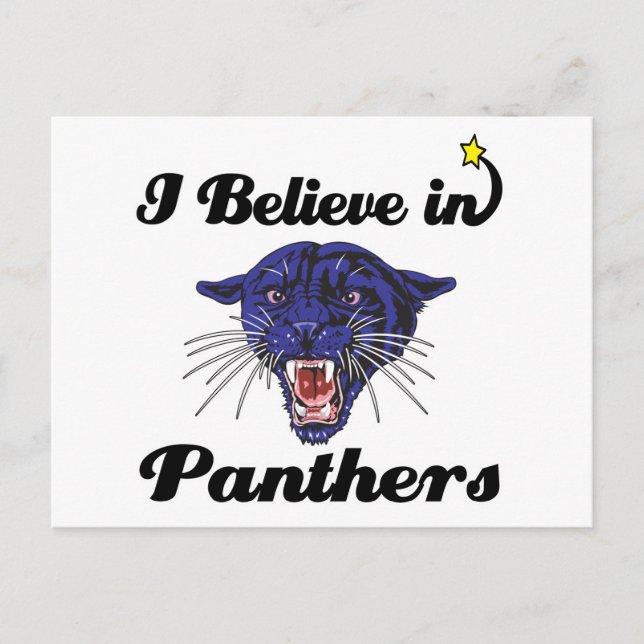 Ich glaube an Panther Postkarte (Vorderseite)