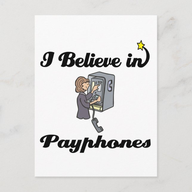 Ich glaube an Payphones Postkarte (Vorderseite)