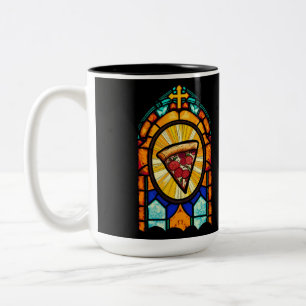 Ich glaube an Pizza Zweifarbige Tasse