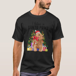 Ich glaube an Santa Paws Süßer Cocker Spaniel Chr T-Shirt