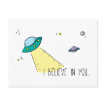 "Ich glaube an Sie" Postkarte (Kunst durch EM