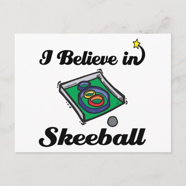 Ich glaube an Skeeball Postkarte (Vorderseite)