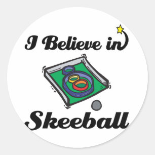 Ich glaube an Skeeball Runder Aufkleber