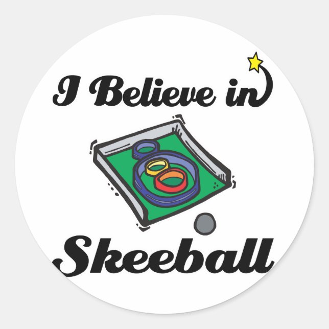 Ich glaube an Skeeball Runder Aufkleber (Vorderseite)