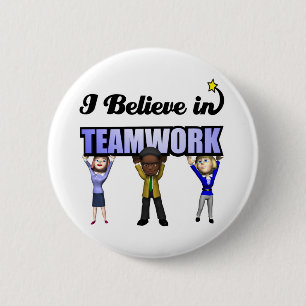 Ich glaube an Teamarbeit Button