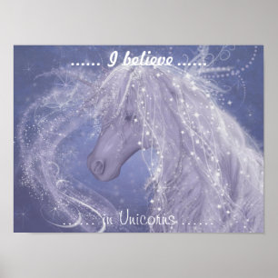 Ich glaube an Unicorns von MSHines v1 Poster