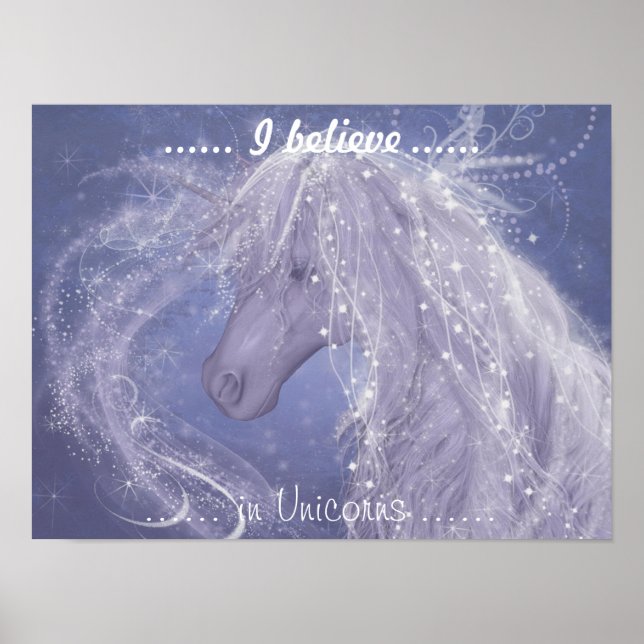 Ich glaube an Unicorns von MSHines v1 Poster (Vorne)