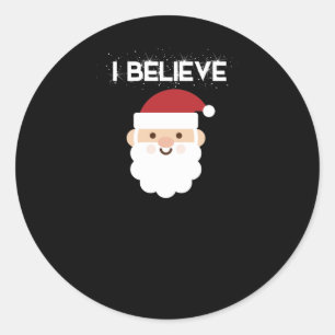 Ich glaube an Weihnachten im Weihnachtsmann Runder Aufkleber