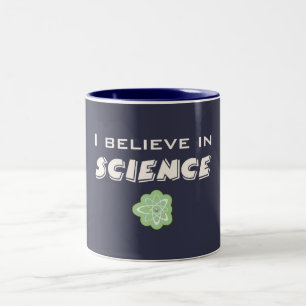 Ich glaube an Wissenschaft Zweifarbige Tasse