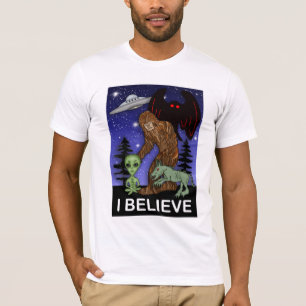 Ich glaube Big Foot Alien Mothman UFO Chupacabra T-Shirt