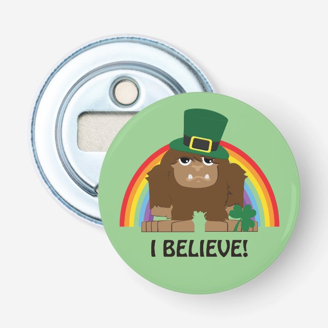 Ich glaube! Bigfoot Leprechaun Flaschenöffner (Vorderseite)