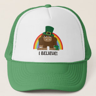 Ich glaube! Bigfoot Leprechaun Truckerkappe