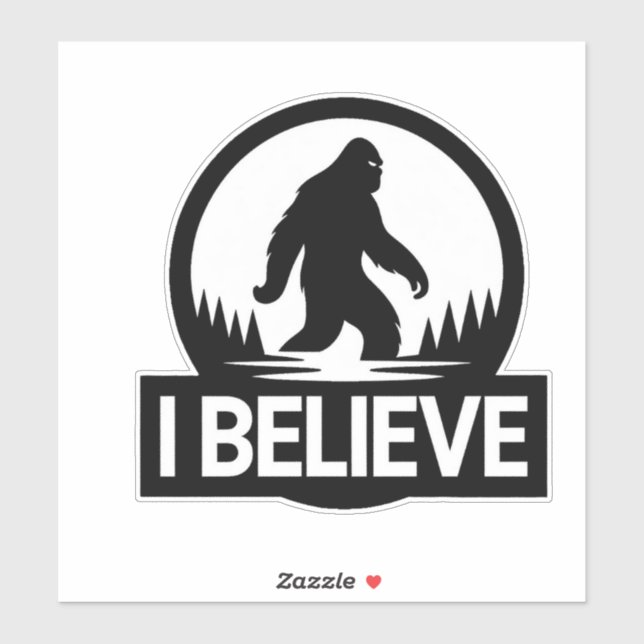 Ich glaube Bigfoot Sticker (Blatt)