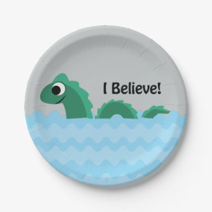 Ich glaube, Champ der See Champlain Monster Pappteller