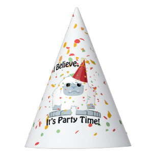 Ich glaube, es ist Party Zeit! Niedlich Yeti Partyhütchen