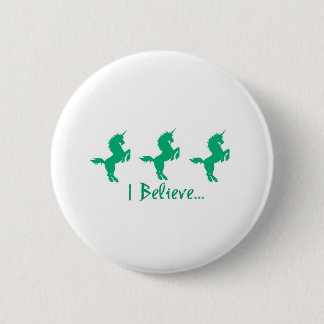 Ich glaube grünem Einhorn-Entwurf Button