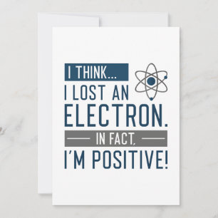Ich glaube, ich habe ein Elektron verloren, in der Dankeskarte